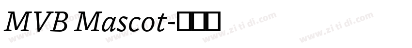 MVB Mascot字体转换
